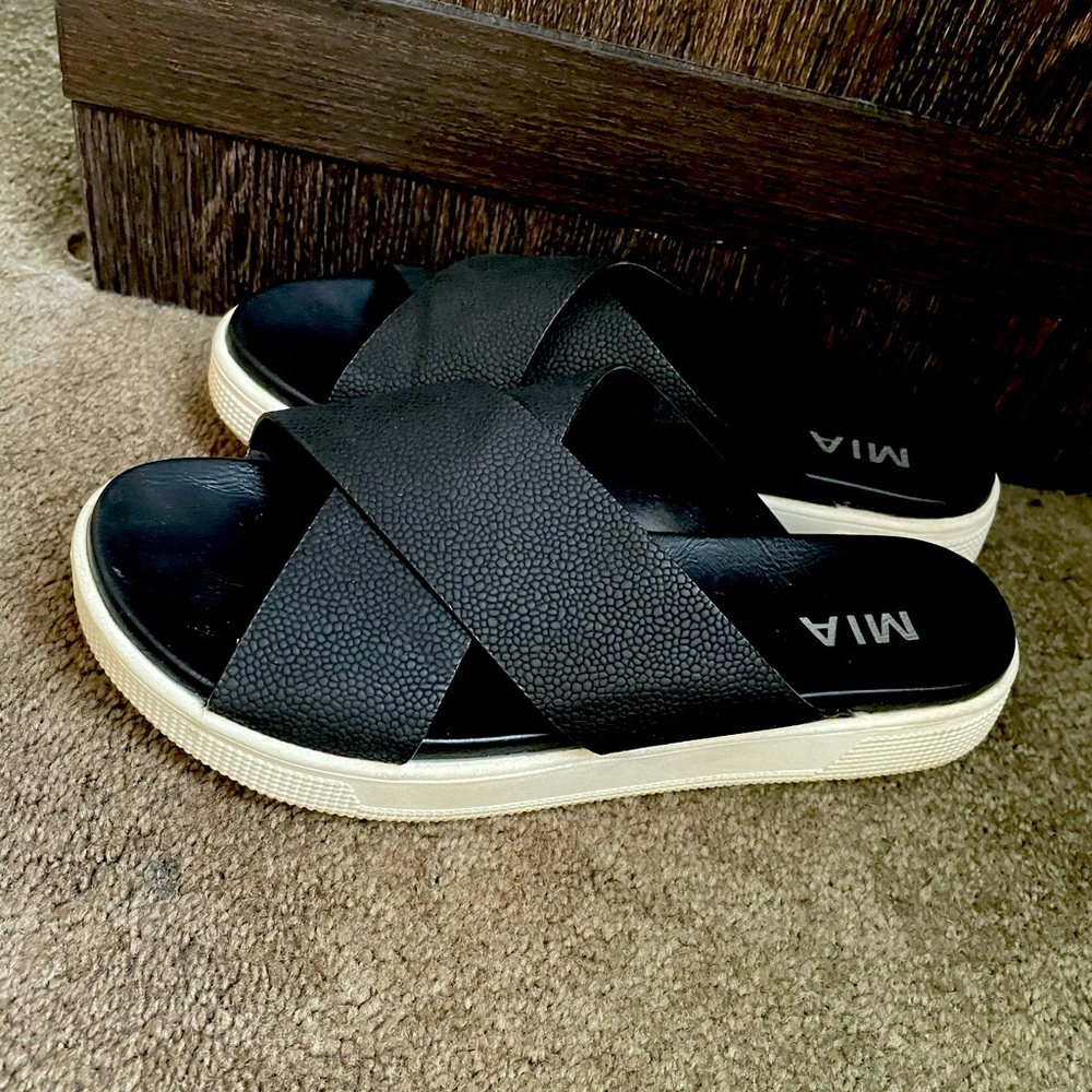 Black Slip on sandals!
